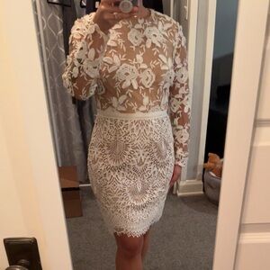 Anthropologie x BHLDN Monique Lhuillier Tiana Lace Mini Dress, Size 10